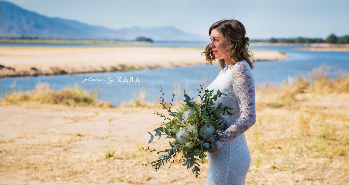 Candice and Reilly's Mana Pools bush wedding, Zimbabwe, Africa.
