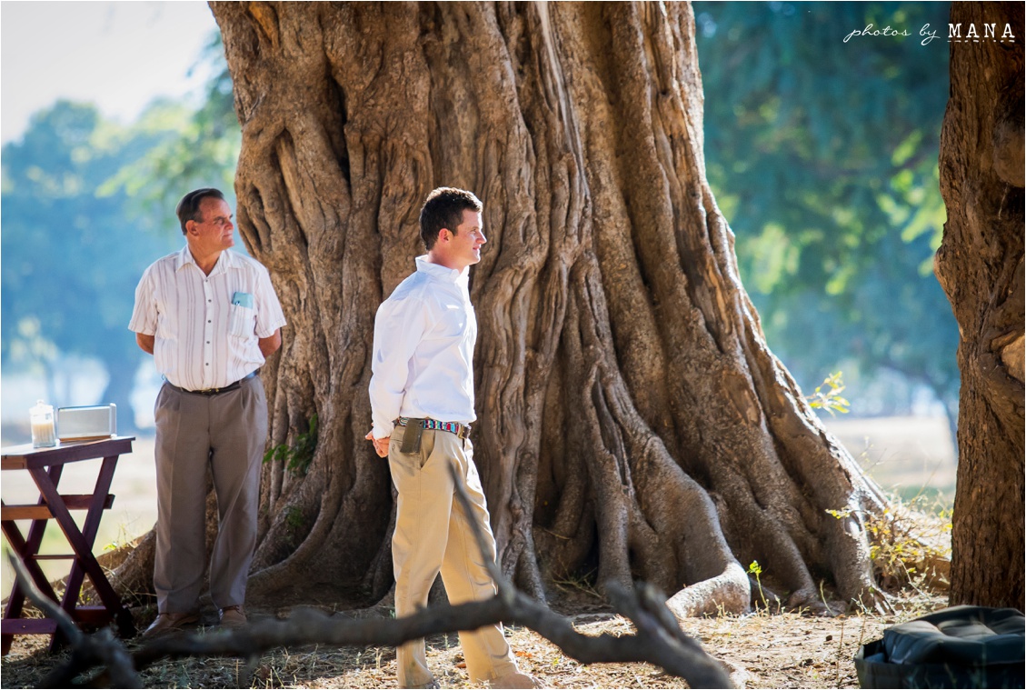 Candice and Reilly's Mana Pools bush wedding, Zimbabwe, Africa.