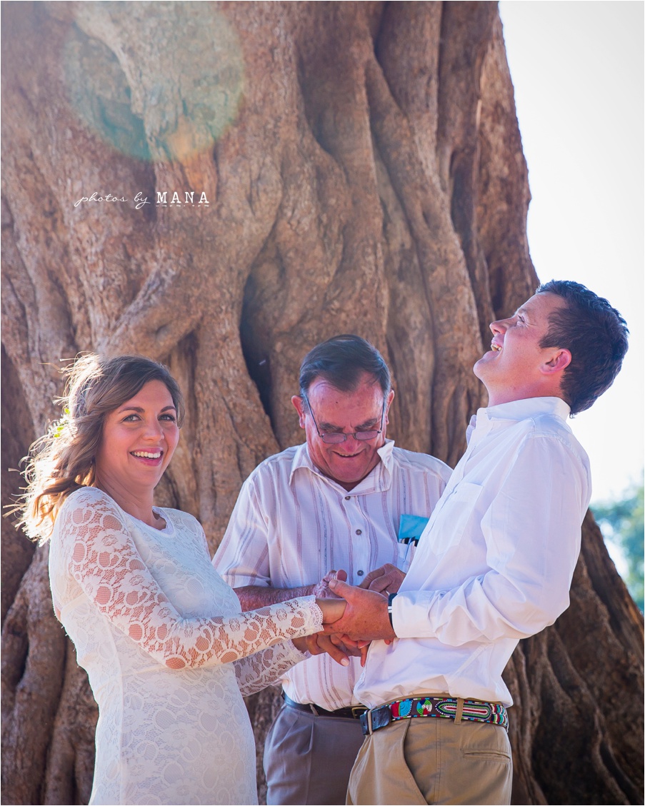 Candice and Reilly's Mana Pools bush wedding, Zimbabwe, Africa.