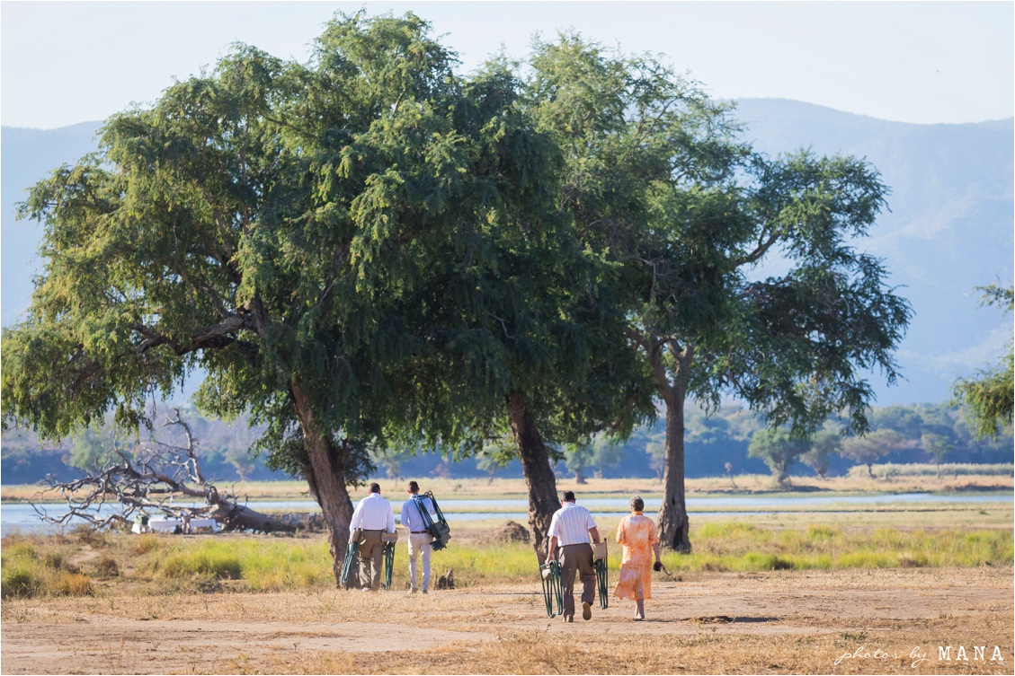Candice and Reilly's Mana Pools bush wedding, Zimbabwe, Africa.