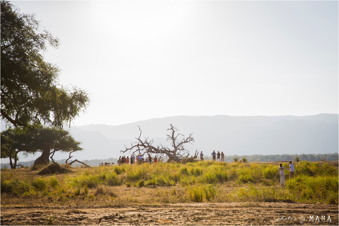 Candice and Reilly's Mana Pools bush wedding, Zimbabwe, Africa.