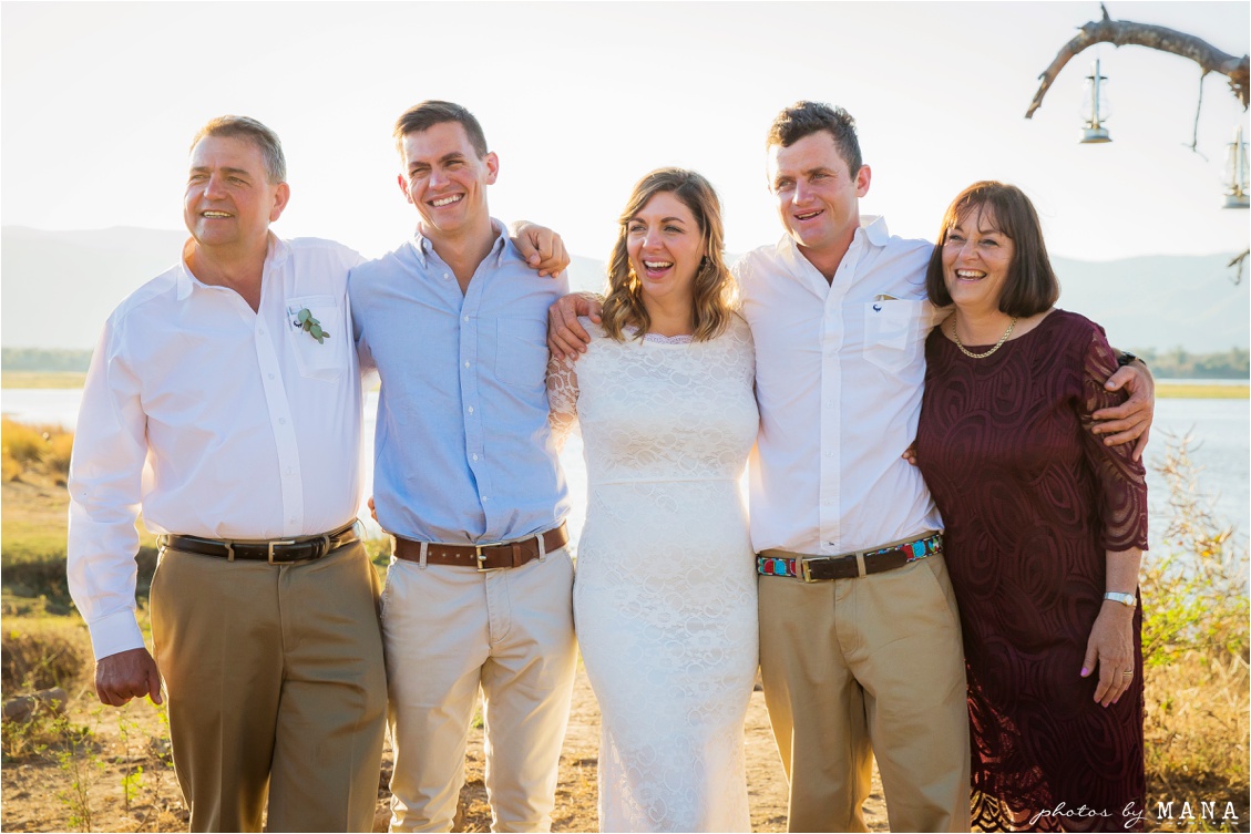 Candice and Reilly's Mana Pools bush wedding, Zimbabwe, Africa.
