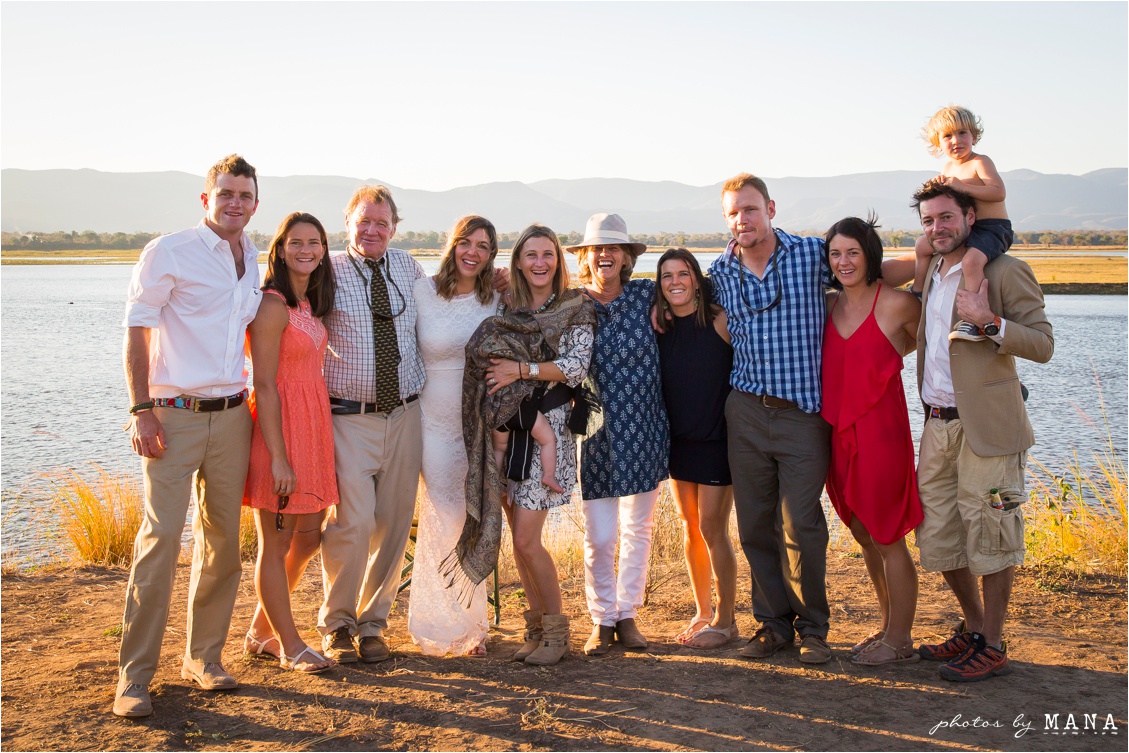 Candice and Reilly's Mana Pools bush wedding, Zimbabwe, Africa.
