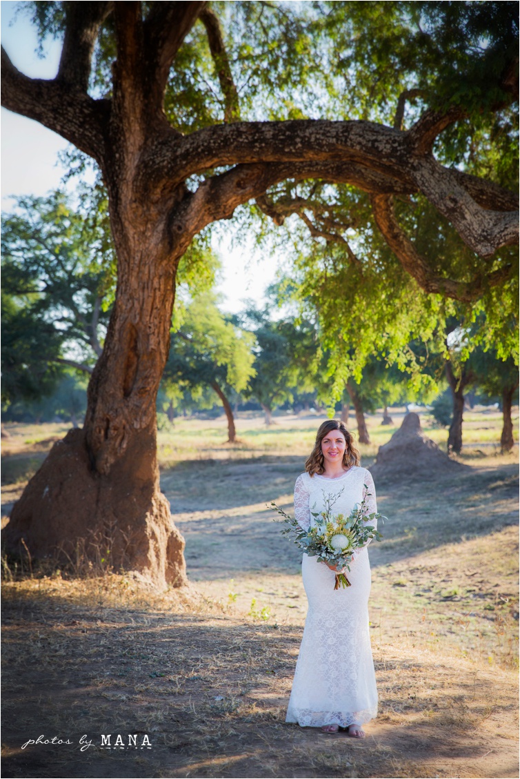 Candice and Reilly's Mana Pools bush wedding, Zimbabwe, Africa.