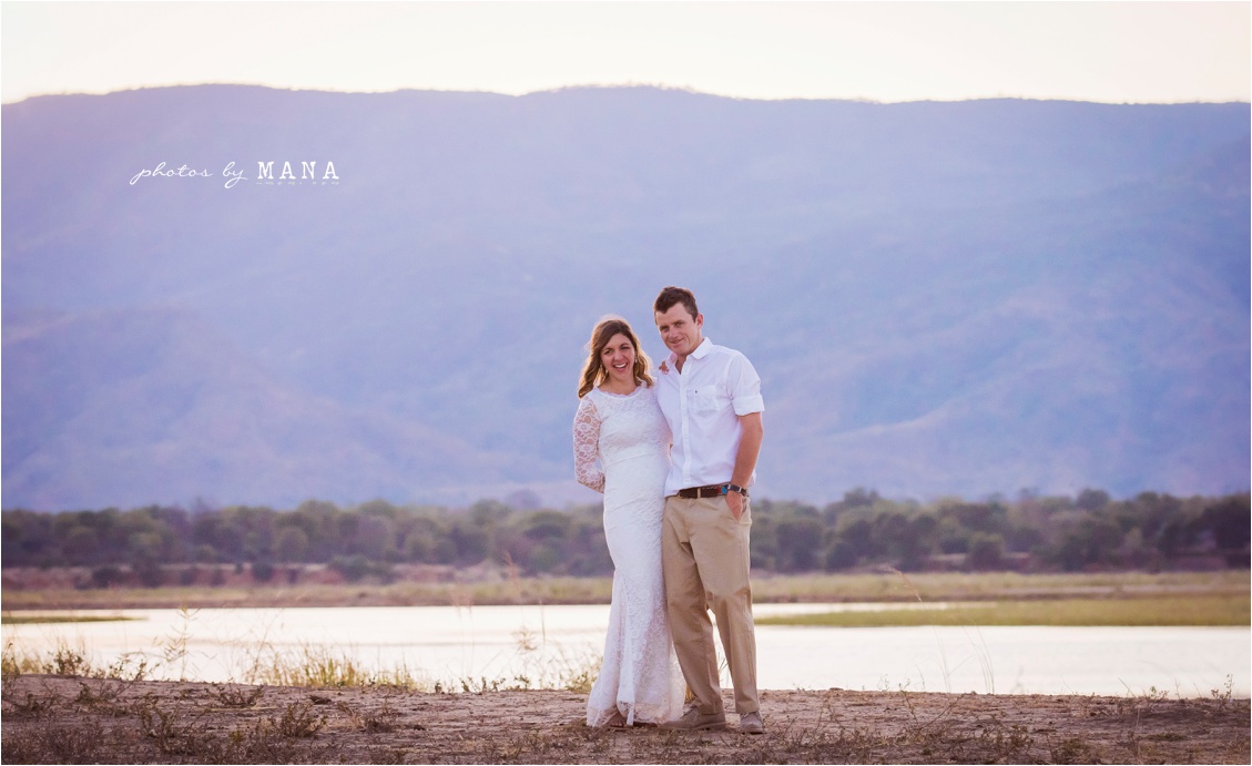 Candice and Reilly's Mana Pools bush wedding, Zimbabwe, Africa.