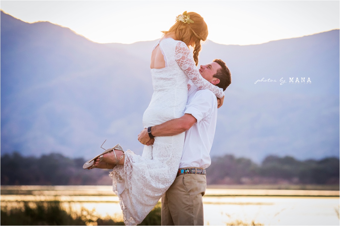 Candice and Reilly's Mana Pools bush wedding, Zimbabwe, Africa.