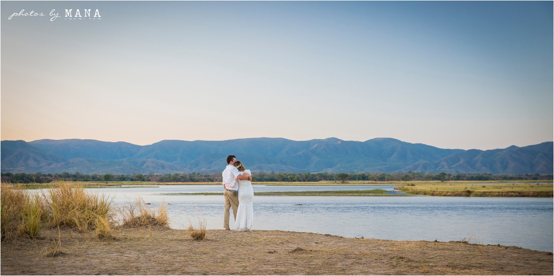 Candice and Reilly's Mana Pools bush wedding, Zimbabwe, Africa.