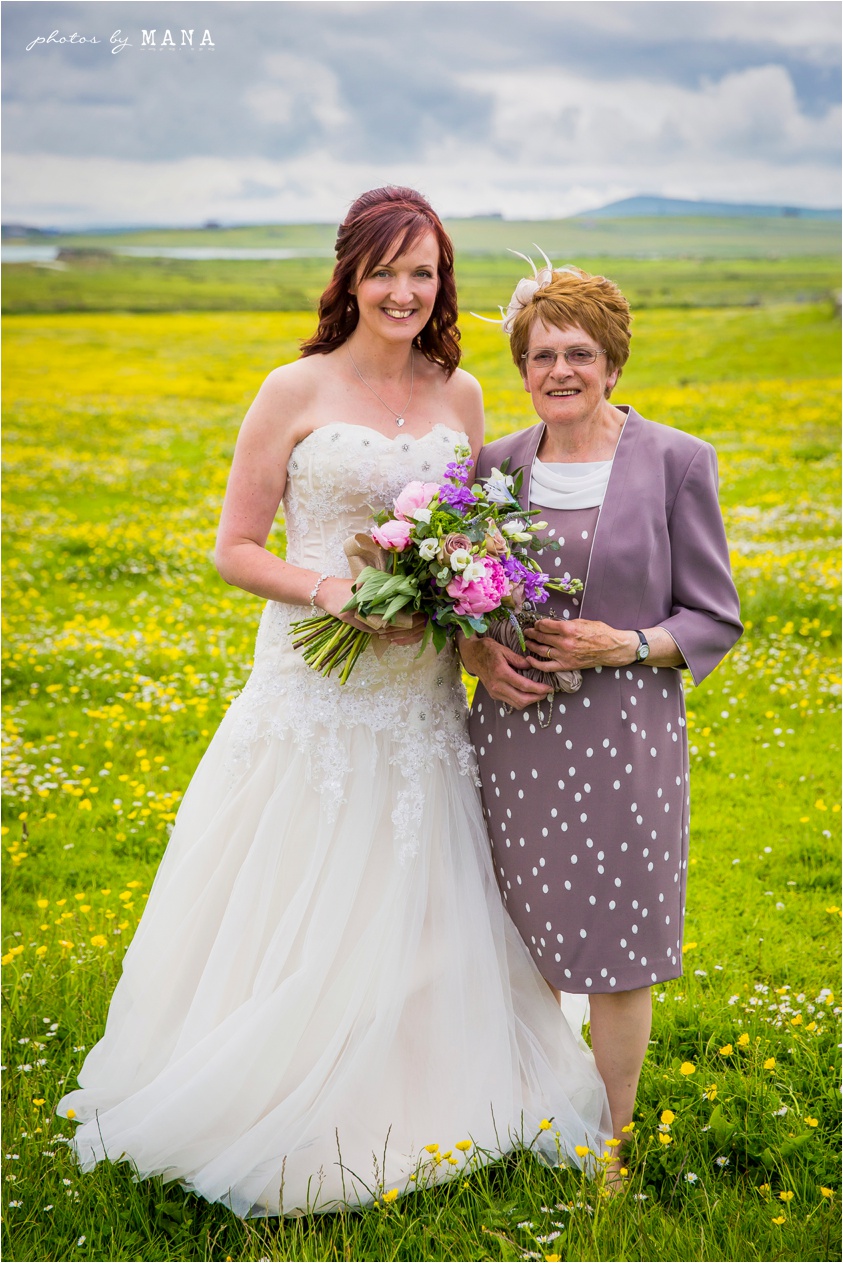 Destination wedding photographs Orkney Islands, Scotland, UK by natural wedding photographer Mana Meadows of Photos by Mana.