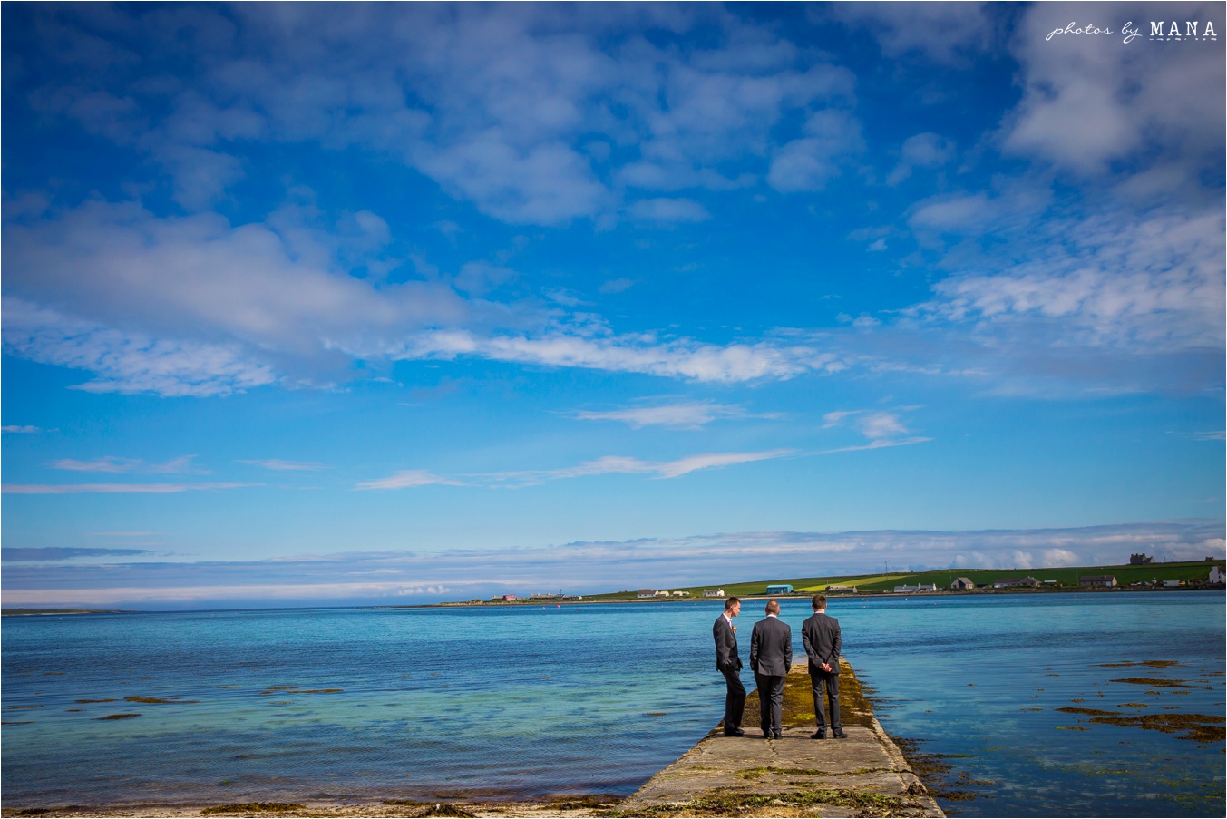 Destination wedding photographs Orkney Islands, Scotland, UK by natural wedding photographer Mana Meadows of Photos by Mana.