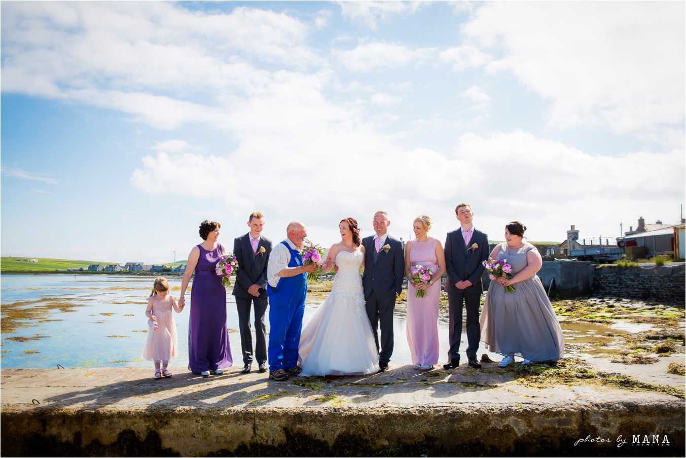 Destination wedding photographs Orkney Islands, Scotland, UK by natural wedding photographer Mana Meadows of Photos by Mana.