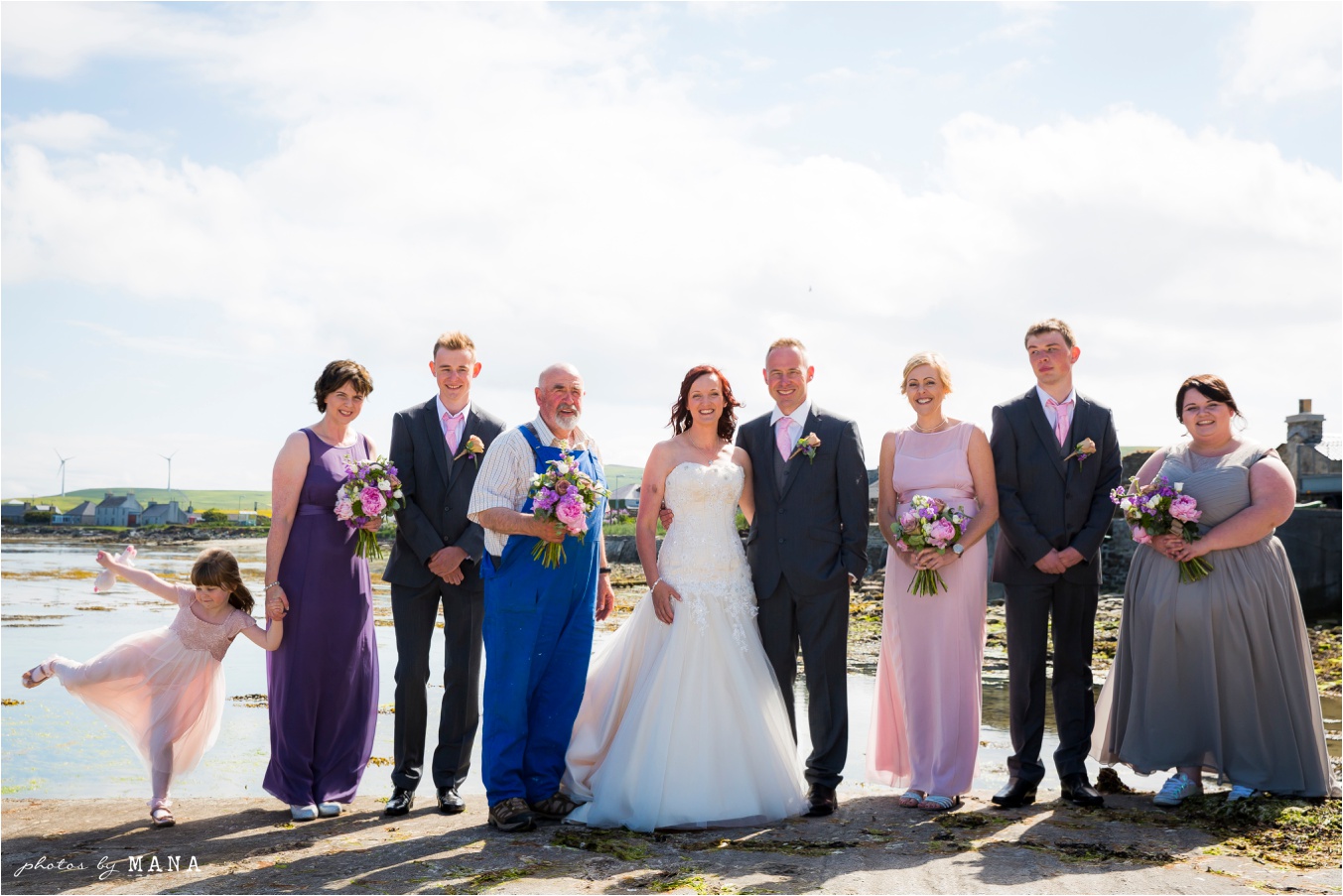 Destination wedding photographs Orkney Islands, Scotland, UK by natural wedding photographer Mana Meadows of Photos by Mana.