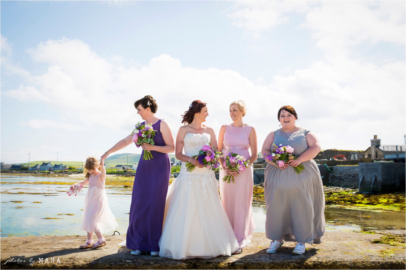 Destination wedding photographs Orkney Islands, Scotland, UK by natural wedding photographer Mana Meadows of Photos by Mana.