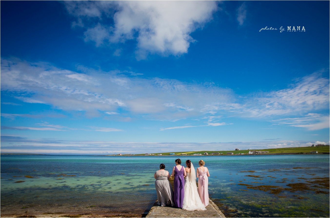 Destination wedding photographs Orkney Islands, Scotland, UK by natural wedding photographer Mana Meadows of Photos by Mana.