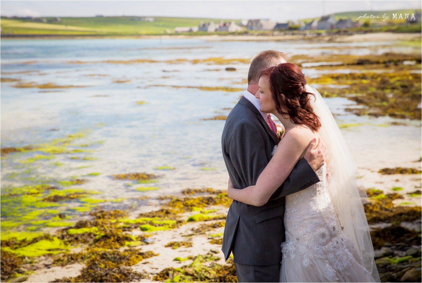 Destination wedding photographs Orkney Islands, Scotland, UK by natural wedding photographer Mana Meadows of Photos by Mana.