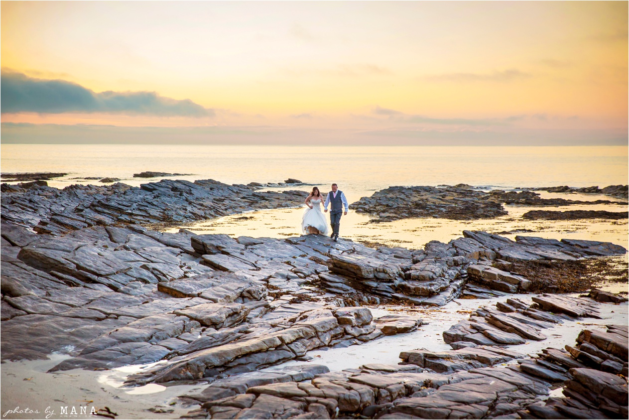 Destination wedding photographs Orkney Islands, Scotland, UK by natural wedding photographer Mana Meadows of Photos by Mana.