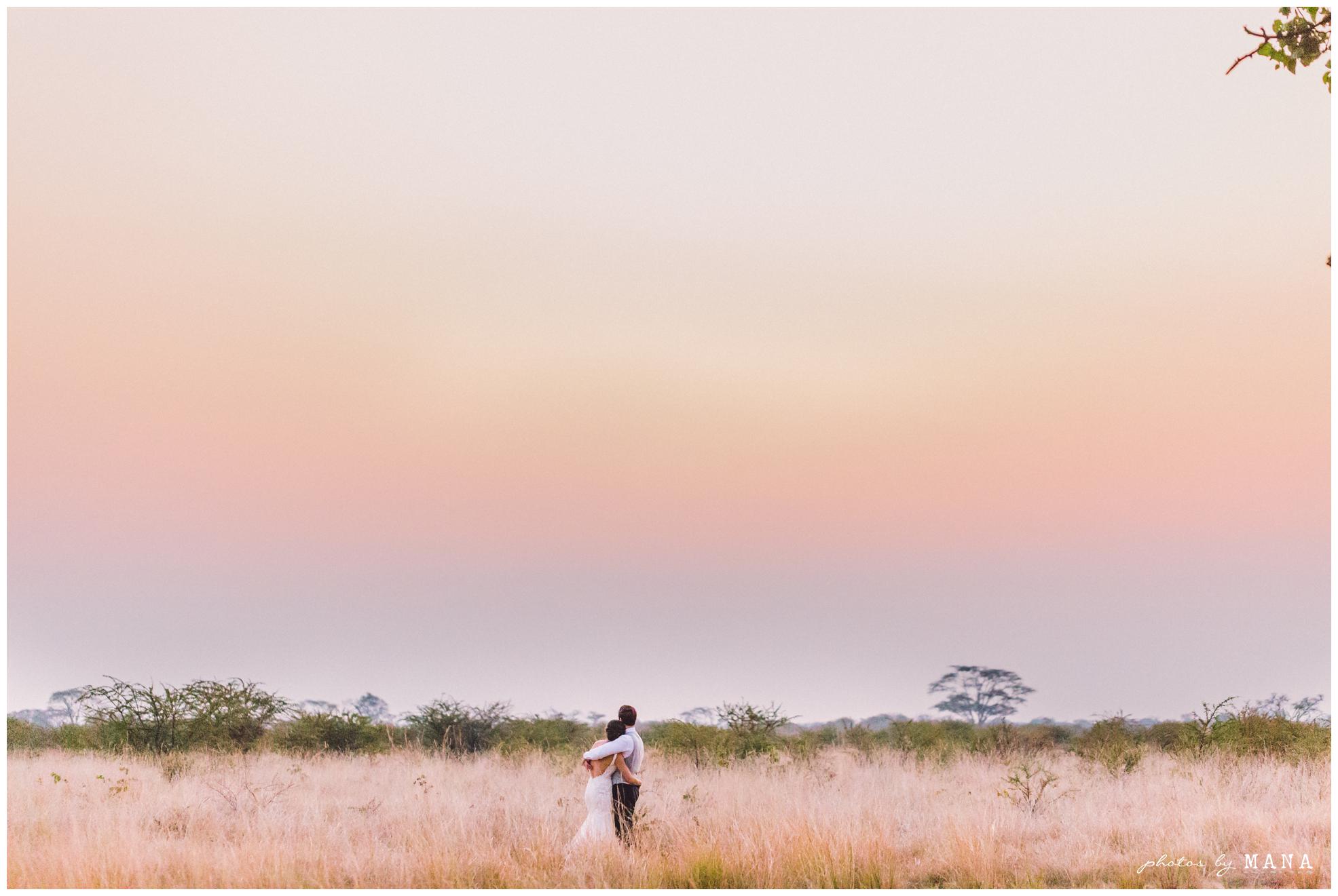 Paige and Judah’s African destination safari bush wedding at Chengeta in Zimbabwe.