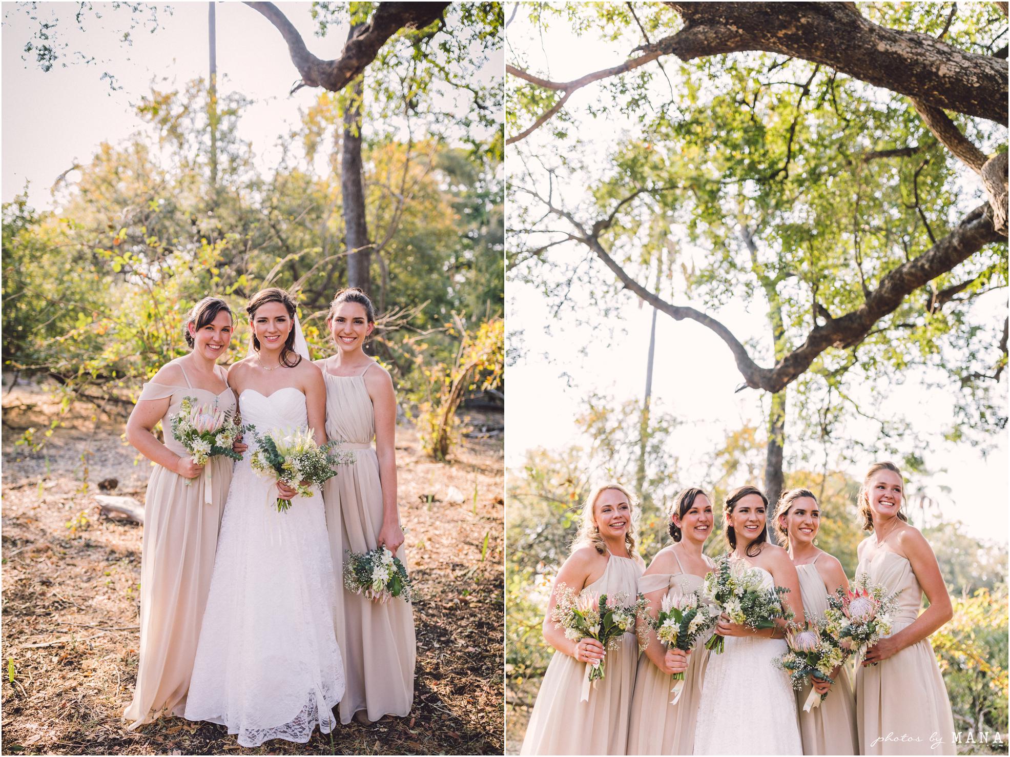 African safari wedding on the banks of the Zambezi River in Victoria Falls, Zimbabwe. Wedding planning by Vic Falls Occasions. Photography by Photos by Mana.