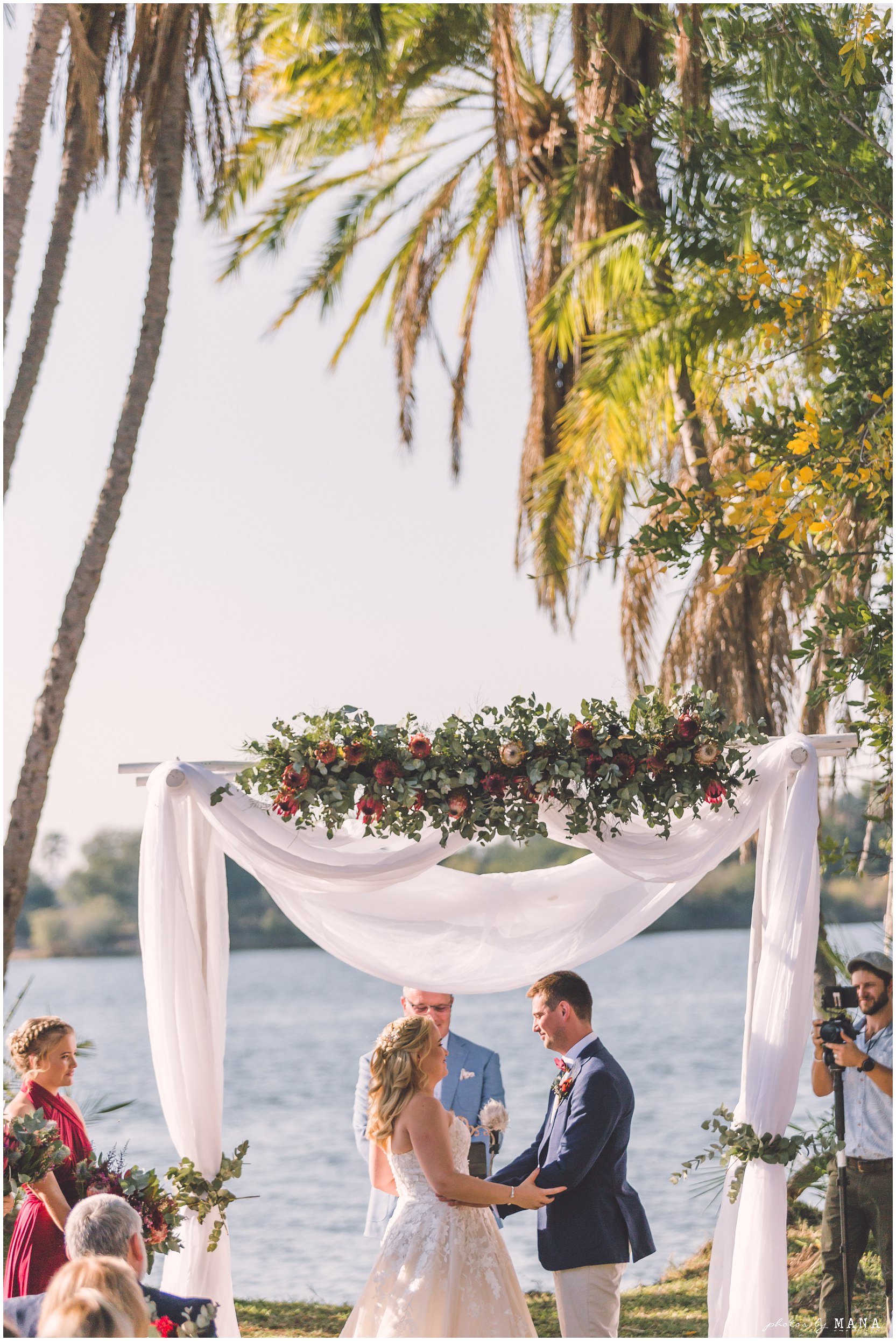 African safari wedding on the banks of the Zambezi River in Victoria Falls, Zimbabwe. Wedding planning byPure Africa Weddings. Photography by Photos by Mana.