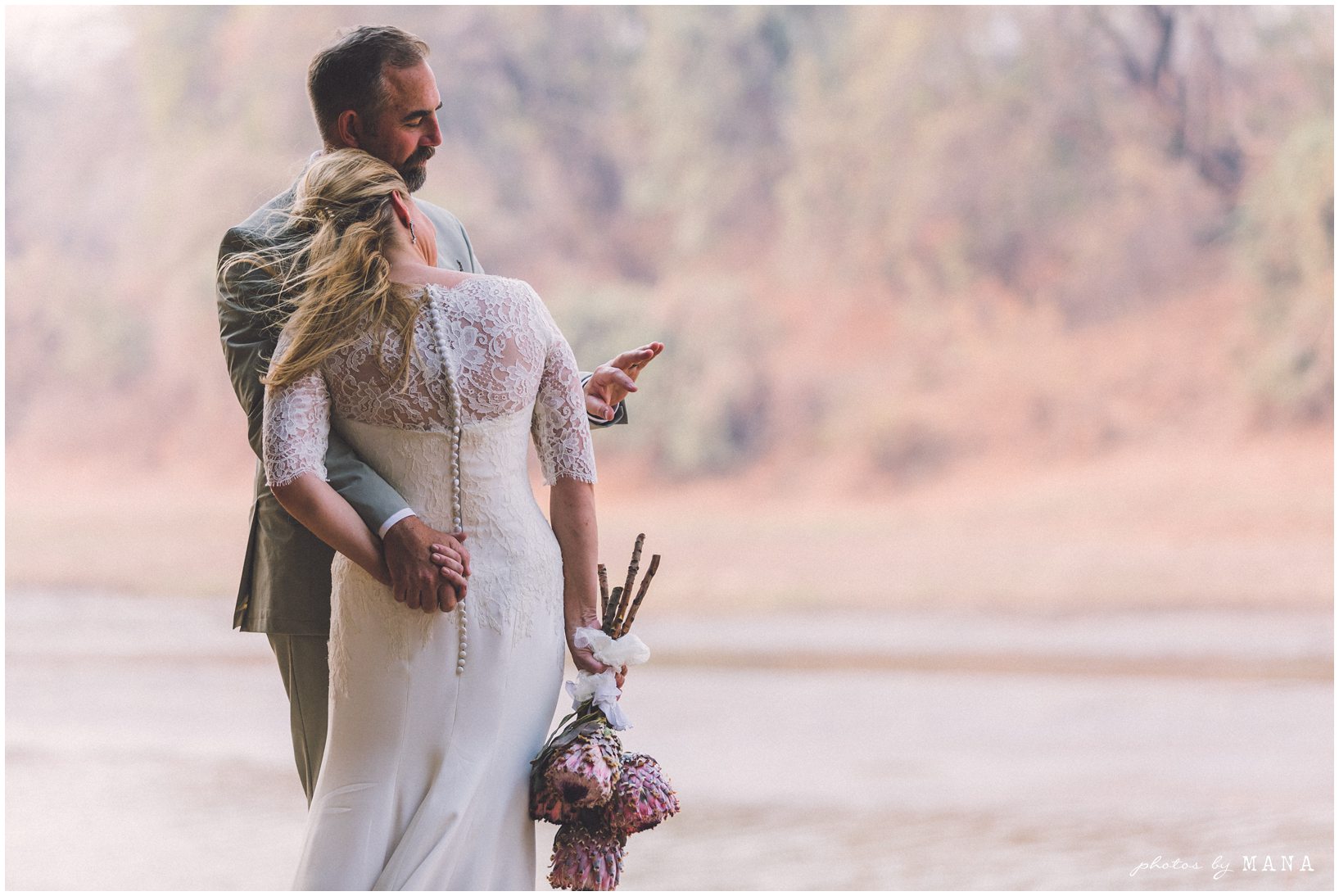Casey and Jake’s safari elopement at Time and Tide’s Chongwe Camp in Lower Zambezi National Park, Zambia, Africa.