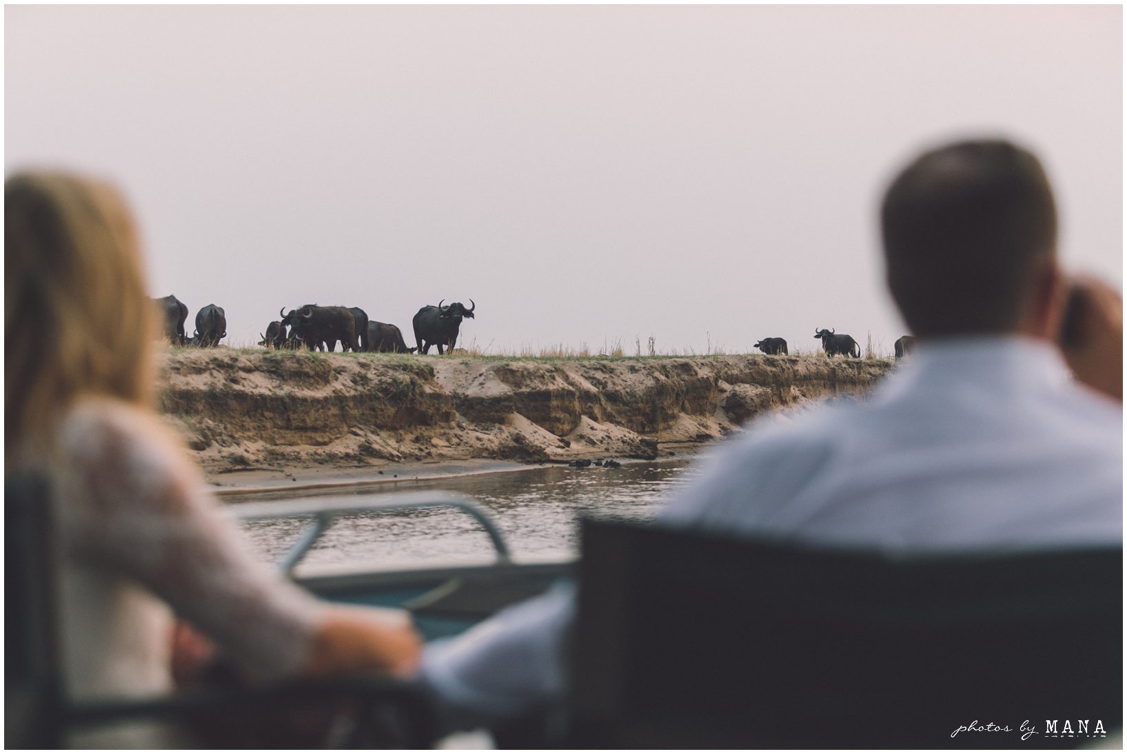 Casey and Jake’s safari elopement at Time and Tide’s Chongwe Camp in Lower Zambezi National Park, Zambia, Africa.