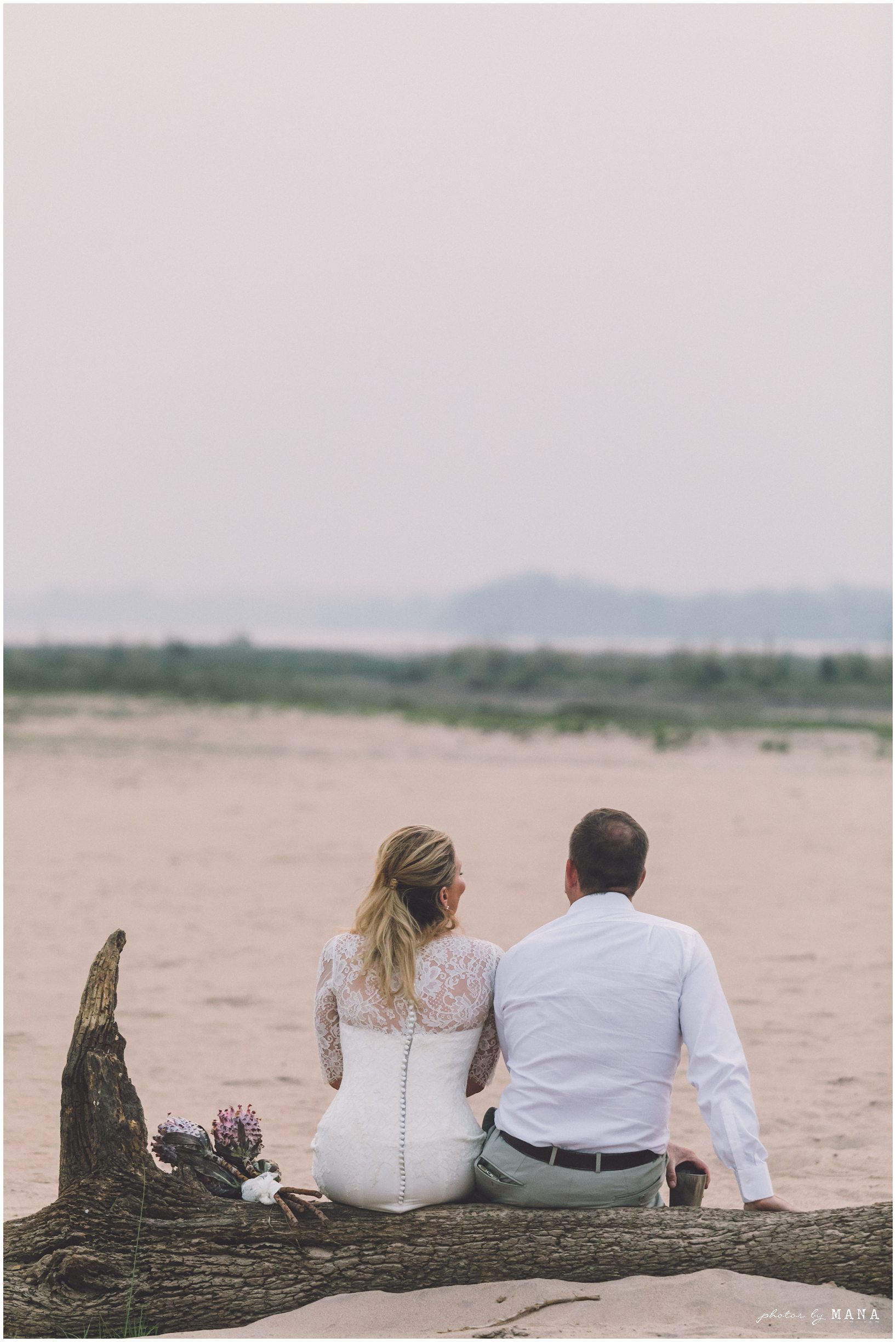 Casey and Jake’s safari elopement at Time and Tide’s Chongwe Camp in Lower Zambezi National Park, Zambia, Africa.
