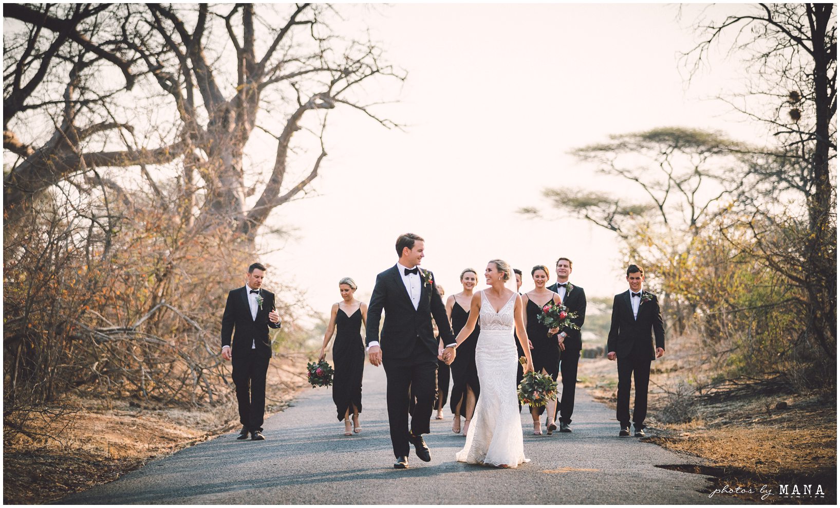 African safari wedding on the banks of the Zambezi River in Victoria Falls, Zimbabwe. Photography by Photos by Mana.