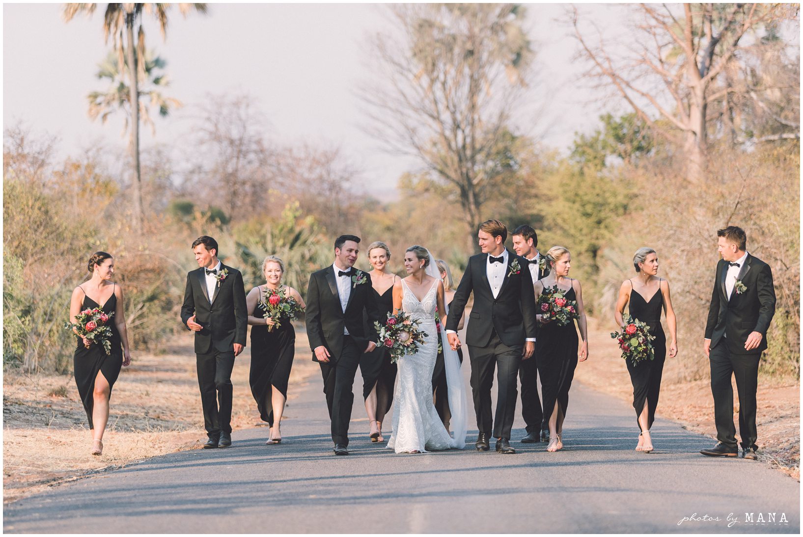 African safari wedding on the banks of the Zambezi River in Victoria Falls, Zimbabwe. Photography by Photos by Mana.