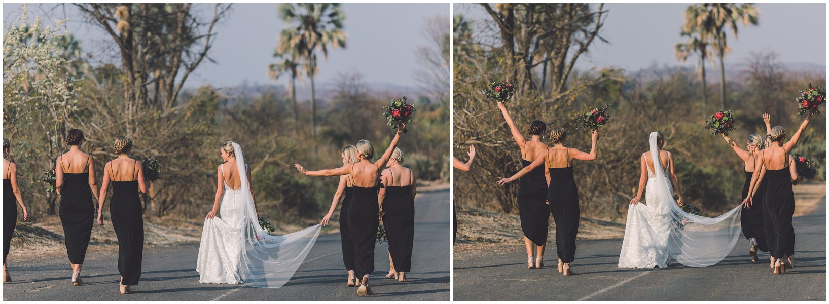 African safari wedding on the banks of the Zambezi River in Victoria Falls, Zimbabwe. Photography by Photos by Mana.