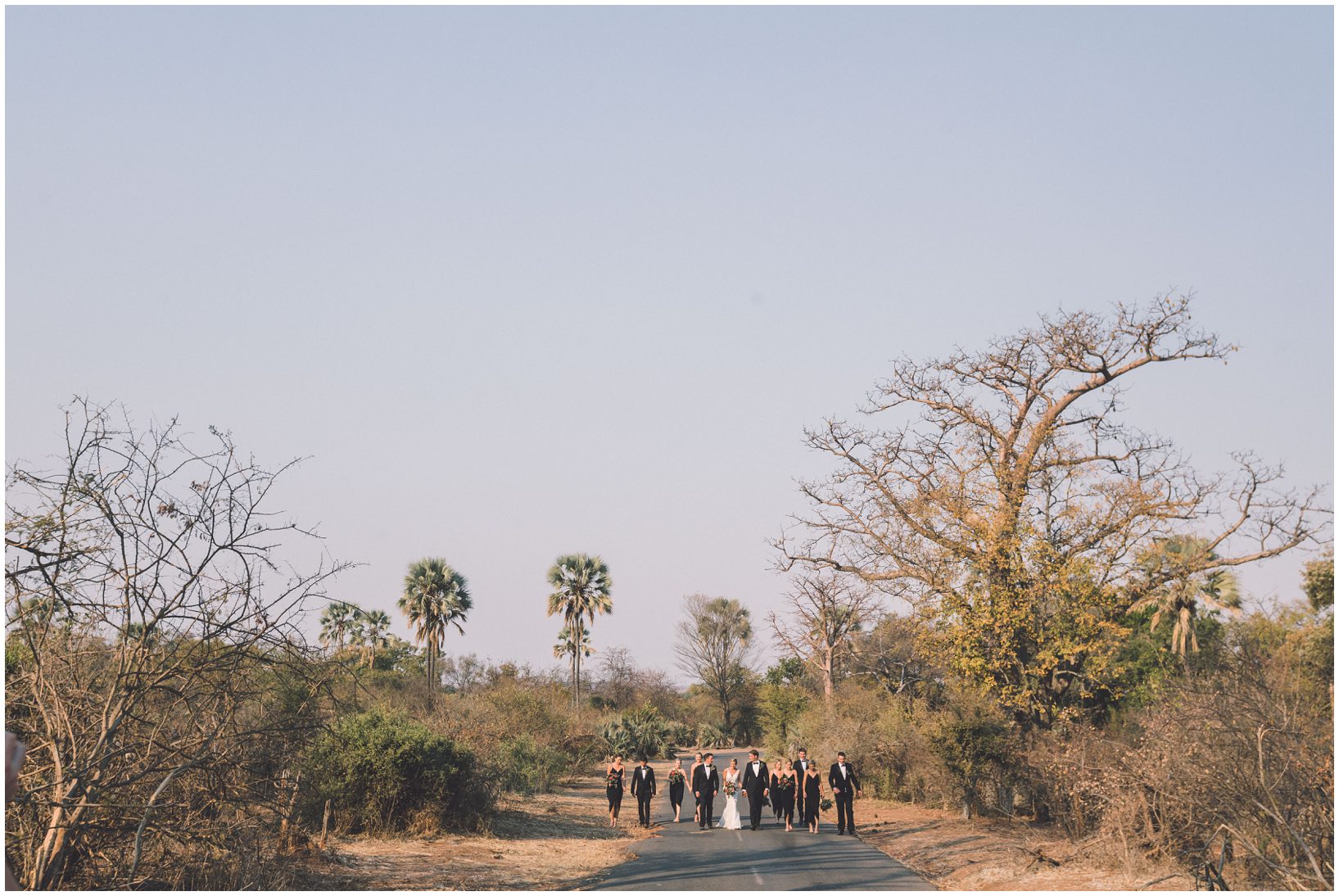 African safari wedding on the banks of the Zambezi River in Victoria Falls, Zimbabwe. Photography by Photos by Mana.